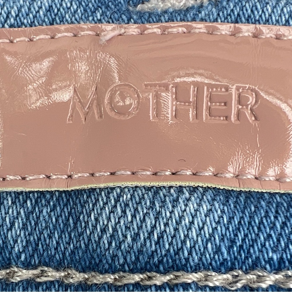 MOTHER The Hustler Ankle Fray Blue Cropped Jeans in Au Revoir Wash Size 26 - Picture 10 of 13